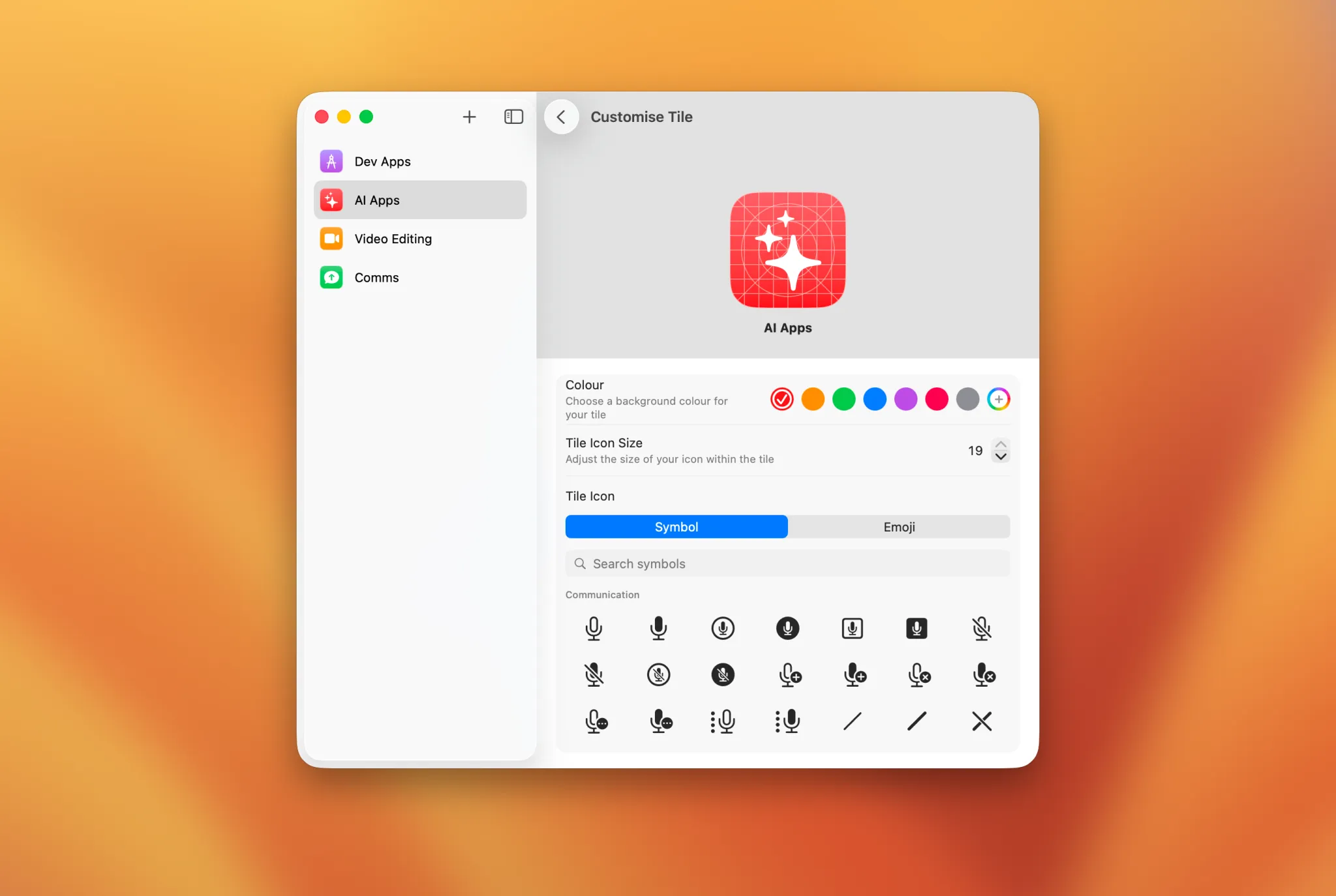 Dock Tile icon customiser